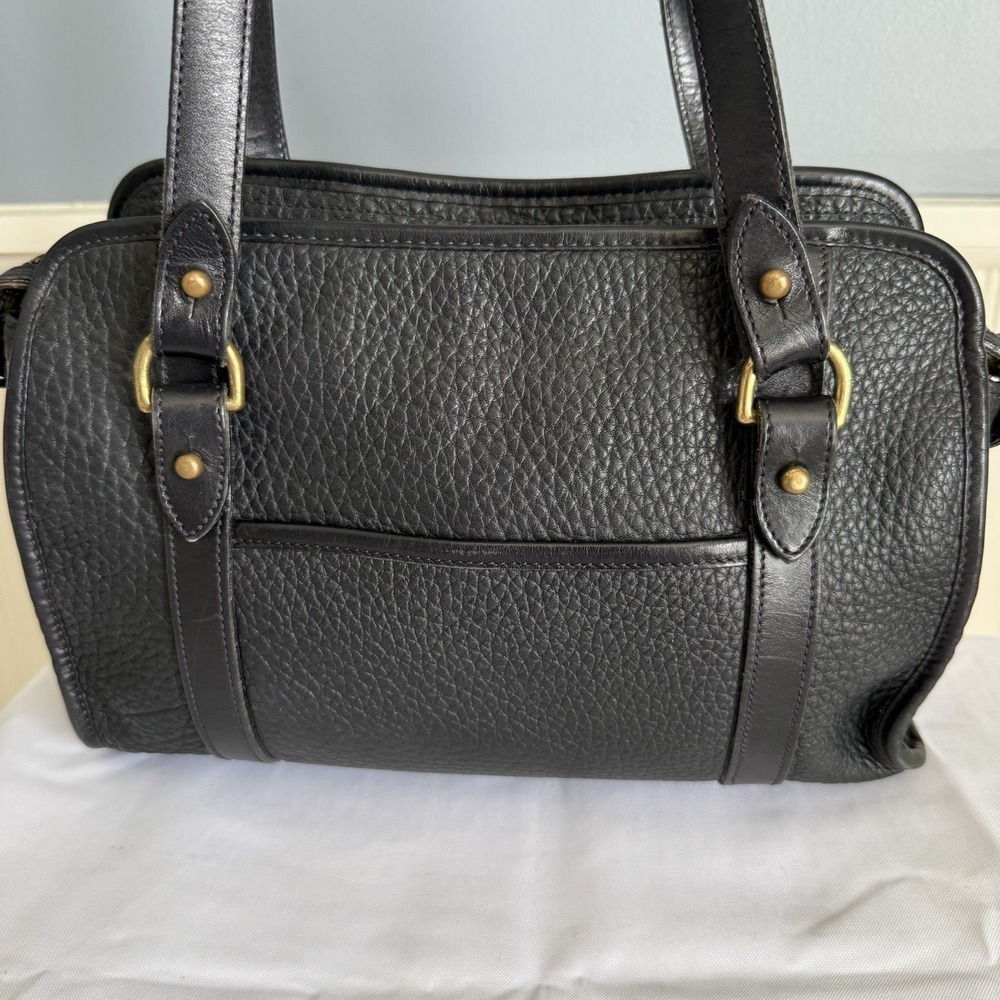 DOONEY & BOURKE CLASSIC MEDIUM SIZE BLACK PEBBLED LEATHER SHOULDER BAG PURSE - Picture 5 of 16